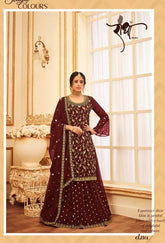 Heavy Faux Georgette with Embroidery Glitter Sequence work Suit